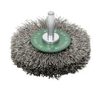 STIER Brosse circulaire STIER Ø 70 mm, diamètre de queue 6 mm, 0,3 mm, ondulée, inox Quantité:1