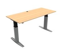 STIER Bureau à réglage en hauteur électrique STIER 501-23 180x80 cm, mélaminé hêtre 68-120 cm Quantité:1