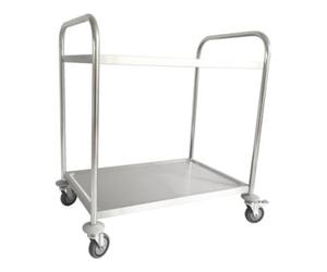 STIER Chariot desserte STIER en acier inoxydable à 2 plateaux Quantité:1