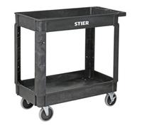 STIER Chariot polyvalent en plastique STIER avec 2 plateaux, 250 kg, LxlxH 870x430x850 mm Quantité:1