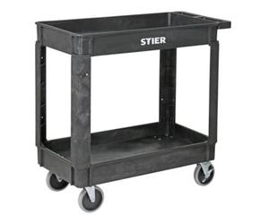 STIER Chariot polyvalent en plastique STIER avec 2 plateaux, 250 kg, LxlxH 870x430x850 mm Quantité:1
