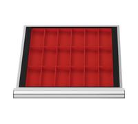 STIER Compartimentage de tiroir STIER, bacs pour petites pièces, BLH 100 mm, dimensions intérieures 500x450 mm, 18 KTK 75x150 mm Quantité:1