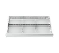 STIER Compartimentage de tiroir STIER, séparations en métal, BLH 150/175 mm, dimensions intérieures 800x450 mm, 6 casiers Quantité:1