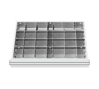 STIER Compartimentage de tiroir STIER, séparations en métal, BLH 200-300 mm, dimensions intérieures 600x450 mm, 24 casiers Quantité:1