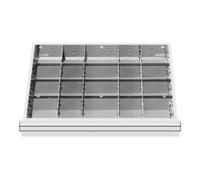 STIER Compartimentage de tiroir STIER, séparations en métal, BLH 200-300 mm, dimensions intérieures 600x450 mm, 20 casiers Quantité:1