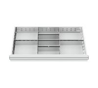 STIER Compartimentage de tiroir STIER, séparations en métal, BLH 200-300 mm, dimensions intérieures 800x450 mm, 8 casiers Quantité:1