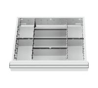 STIER Compartimentage de tiroir STIER, séparations en métal, BLH 75 mm, dimensions intérieures 500x450 mm, 8 casiers Quantité:1