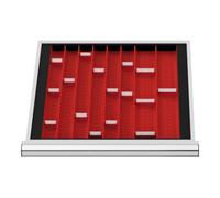 STIER Compartimentage de tiroirs STIER, plaques de cuvettes, BLH 28 mm, dimensions intérieures 500x450 mm, 3 plaques de 2 cuvettes Quantité:1
