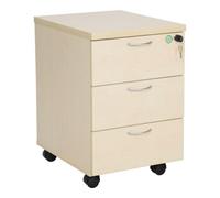 STIER Conteneur à roulettes à 3 tiroirs STIER 405x500x590 mm, érable Quantité:1