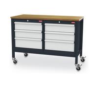 STIER Etabli bureau STIER avec 6 tiroirs lxPxH 1300x600x960 mm Quantité:1