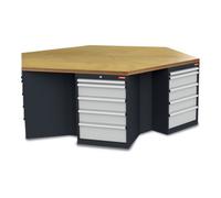 STIER établi hexagonal STIER, lxPxH 2 500x2 165x860 mm Quantité:1