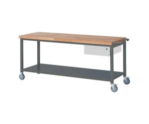 STIER Etabli mobile STIER Premium avec 1 tiroir et plateau de rangement, lxPxH 2 000x700x880 mm Quantité:1