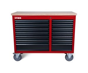 STIER Établi mobile STIER XXL, double avec 14 tiroirs, vide Quantité:1