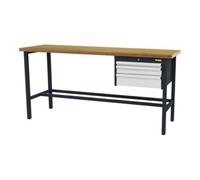 STIER établi STIER avec 1 tiroir de 50 mm, 1 tiroir de 100 mm et 1 tiroir de 150 mm, lxPxH 2 000x600x960 mm, RAL 7016 / RAL 7035 Quantité:1