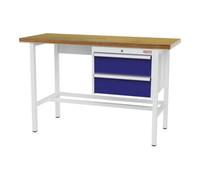 STIER établi STIER avec 2 tiroirs de 200 mm, lxPxH 1 500x600x960 mm, RAL 7035 / RAL 5010 Quantité:1