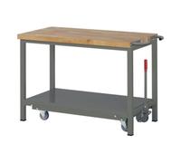 STIER Etabli STIER Premium avec châssis roulant abaissable, lxPxH 1 250x700x880 mm Quantité:1