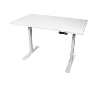 STIER Office Bureau à réglage en hauteur électrique STIER TSR 120x80 cm, blanc/blanc Quantité:1