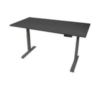 STIER Office Bureau à réglage en hauteur électrique STIER TSR 160x80 cm, noir/noir Quantité:1