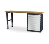 STIER Rangée d'établis STIER lxPxH 2000x600x1060 mm, 1 caisson d'armoire 700x575x1020 mm Quantité:1