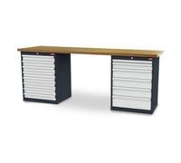 STIER Rangée d'établis STIER lxPxH 2500x600x1060 mm, 2 caissons d'armoire 700x575x1020 mm Quantité:1