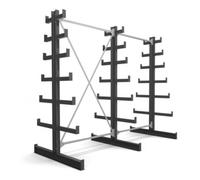 STIER Rayonnage à bras en porte-à-faux STIER, double, 2 travées avec 6 niveaux décroissants 2600x2000x500 mm Quantité:1