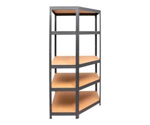 STIER Rayonnage à tablettes d'angle STIER, charge par casier 250 kg HxlxP 1800x900x450 mm Quantité:1