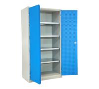STIER STIER Armoire d’atelier 1940 × 1000 × 600 mm Gris clair Bleu clair Quantité:1