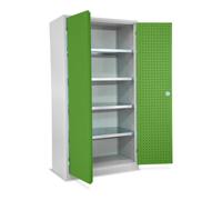 STIER STIER Armoire d’atelier 1940 × 1000 × 600 mm Gris clair Vert Quantité:1