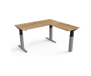 STIER STIER Bureau d'angle 501-23 réglable en hauteur électrique 180 x 180 cm noyer mélaminé 68-120 cm Quantité:1