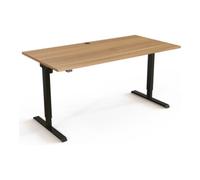 STIER STIER Bureau électrique réglable en hauteur 501-20 160 × 180 cm Noyer Noir Quantité:1