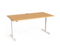 STIER STIER Bureau électrique réglable en hauteur 501-20 160 × 80 cm Hêtre blanc Quantité:1