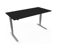 STIER STIER Bureau électrique réglable en hauteur 501-43 160 x 80 cm Noir/Argent 65-125 cm Quantité:1