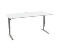 STIER STIER Bureau électrique réglable en hauteur 501-43 180 x 80 cm Blanc/Argent 65-125 cm Quantité:1