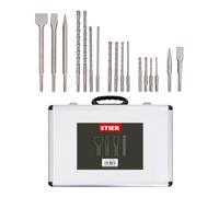 STIER STIER Jeu de forets et burins SDS-Plus, 17 pièces Quantité:1