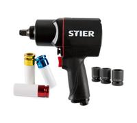 STIER STIER Set de clés à chocs pneumatiques 1/2" - 1750 Nm, 8 pièces Quantité:1