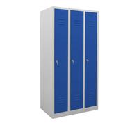 STIER STIER Vestiaire 3 casiers 1800×870×500 mm bleu gentiane Quantité:1