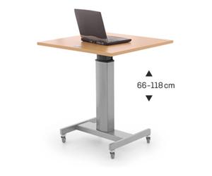 STIER Table assis-debout à réglage en hauteur électrique STIER 80x60 cm, mélaminé hêtre, 68-120 cm Quantité:1