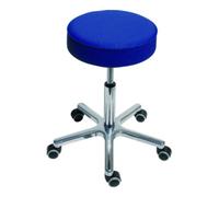 STIER Tabouret pivotant à roulettes STIER, hauteur d'assise 540-720 mm, similicuir rembourré bleu foncé Quantité:1