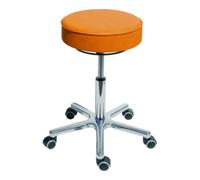 STIER Tabouret pivotant à roulettes STIER, hauteur d'assise 540-720 mm, similicuir rembourré jaune Quantité:1