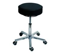 STIER Tabouret pivotant à roulettes STIER, hauteur d'assise 540-720 mm, similicuir rembourré noir Quantité:1