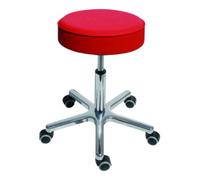 STIER Tabouret pivotant à roulettes STIER, hauteur d'assise 540-720 mm, similicuir rembourré rouge Quantité:1