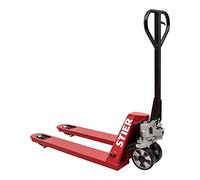 STIER Transpalette Manuel - Charge 2 500 kg, Longueur des Fourches 1 150 mm, Chariot Élévateur, Galets en Caoutchouc, Angle de Braquage 210°