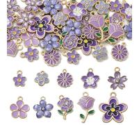 Stiesy Breloques assorties en émail pour loisirs créatifs, décoration d'intérieur, 12.5~23.5mm x 10~18.5mm x 1.5~3mm, Pas de type de métal