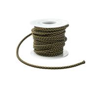 Stiesy Fil tressé en acier inoxydable 304 avec revêtement en nylon avec bobines - 3 mm - Pour loisirs créatifs, fabrication de bijoux - Calibre 9 - 5 m