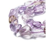 Stiesy Perles en améthyste naturelle de 5 à 8 mm - Perles irrégulières en pierre violette pour la fabrication de bijoux, bracelets et loisirs créatifs