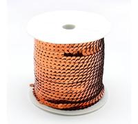 Stiesy Rouleau de perles à paillettes rondes et plates de couleur chocolat de 6 mm pour la fabrication de bijoux, ruban, couture, costumes, décoration de 91,4 m