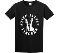 Stiff Little Fingers Irish Punk Band Men's T-Shirt Unisex Tee Black Manches Courtes(3X-Large)
