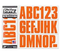 Stiffie Uniline Autocollants chiffres alpha-numériques pour bateaux et embarcations personnelles Orange 7,6 cm