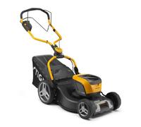 STIGA 548e S Combi Tondeuse À Gazon À Batterie, 48 V, 46 cm - 2 Batt. 4 Ah + Chargeurs, Bac Hybride 60 l - Pelouses jusqu'à 800 m²