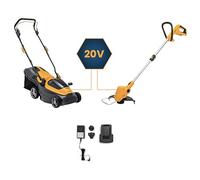 Stiga Collector 136e Kit + GT 100e - Tondeuse à Gazon à Batterie et Coupe-Bordures